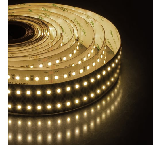 Изображение товара Светодиодная лента Apeyron 24В, 42Вт/м, smd2835, 240д/м, IP20, 4200Лм/м, подложка 30мм, 5м, 3000К 00-306