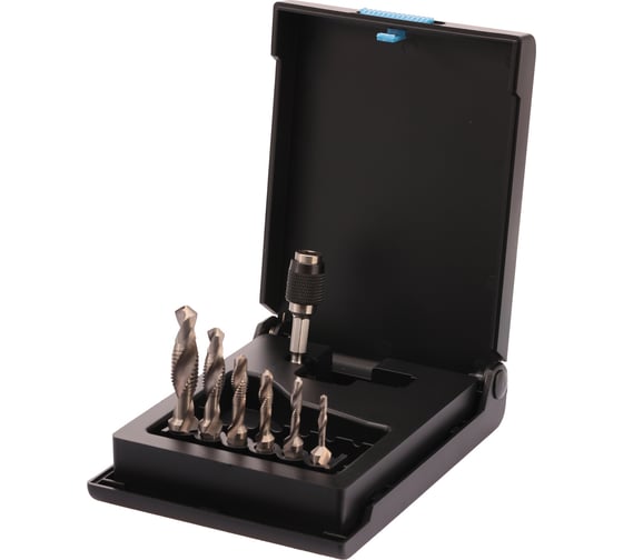 Изображение товара Набор метчиков для шуруповерта VOLKEL 3 в 1 M3-M10 HSS-G 7пр V67421