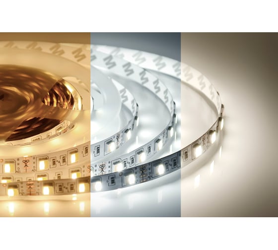 Изображение товара Светодиодная лента Apeyron 12В, 14.4Вт/м, smd5050, 60д/м холодный белый+теплый белый 00-116