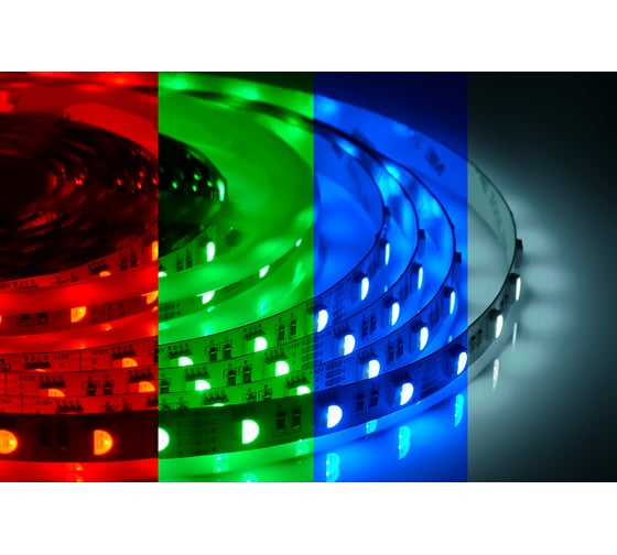 Изображение товара Светодиодная лента Apeyron 12В, 14.4Вт/м, smd5050, 60д/м, IP20, 500Лм/м, RGBW 109 00-109