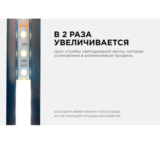 Изображение товара Накладной алюминиевый угловой профиль APEYRON для светодиодной ленты, анодированный, черный 08-03-Ч