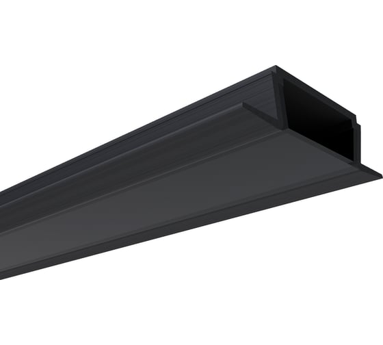 Изображение товара Встраиваемый алюминиевый профиль APEYRON для светодиодной ленты, анодированный, черный 08-02-Ч