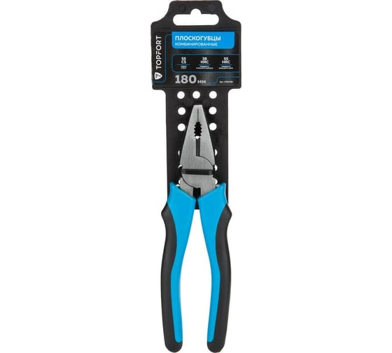Изображение товара Плоскогубцы Topfort 180 мм из углеродистой стали с ручкой из ПВХ 1704730