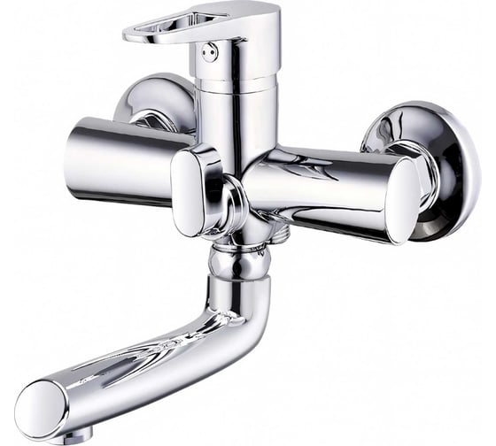 Изображение товара Смеситель для ванны G-lauf  с поворотным изливом 360° и душевой лейкой, хром NUD3-A045