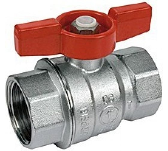 Изображение товара Шаровой кран Giacomini латунь хром R251D 32 Ру35 ВР бабочка R251X006 007-0890