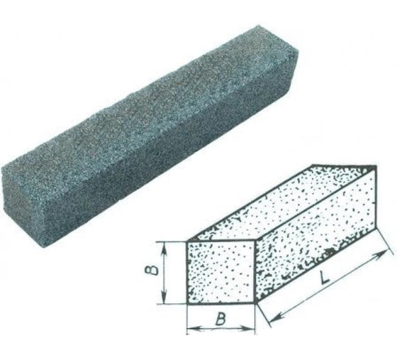 Изображение товара Брусок шлифовальный CNIC 40x20x200 мм 63C 25 СТ1 GC F60 O 58586