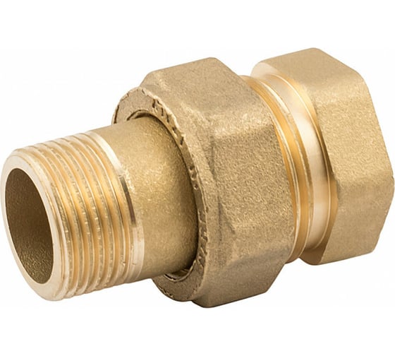 Изображение товара Сгон ELSEN американка, прямой, НВ, 2, 2, латунь, с плоским уплотнением EBF26.20