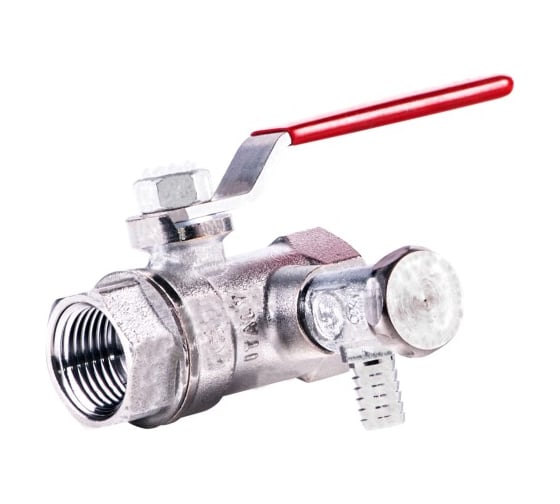 Изображение товара Шаровой кран Giacomini латунь со спускником R250DS хром 32 Ру35 ВР G1 1/4 дюйма R250SX006 007-0875