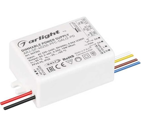 Изображение товара Блок питания Arlight ARJ-SP-40250-PFC-DALI2-PD 1шт 047352