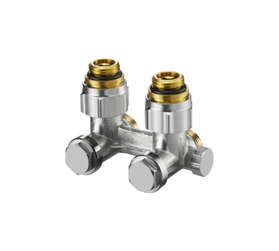 Изображение товара Узел Oventrop Multiflex F, 1/2 HP x 3/4 HP, запорно-присоединительный, угловой 1015994