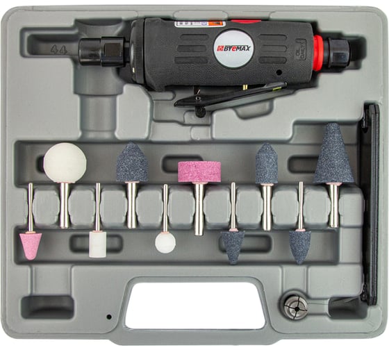 Изображение товара Бормашина пневматическая прямая BYEMAX в наборе с шарошками BM-53-5227K