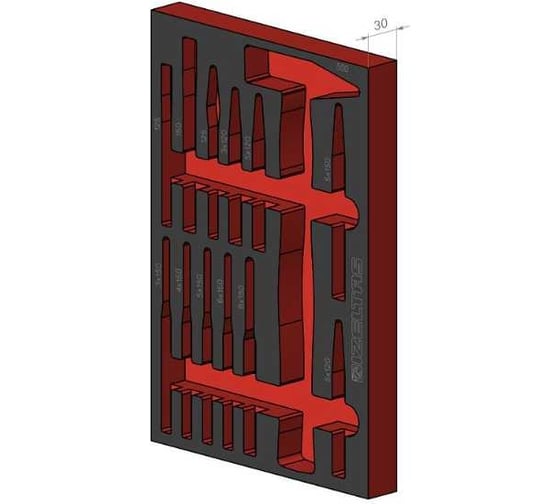 Изображение товара Ложемент для ударного инструмента IZELTAS 13 предметов, пустой 2955905703