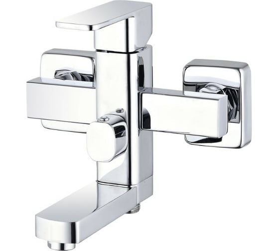 Изображение товара Смеситель для ванны G-lauf с литым поворотным изливом 360° и душевой лейкой, хром NEB3-A123