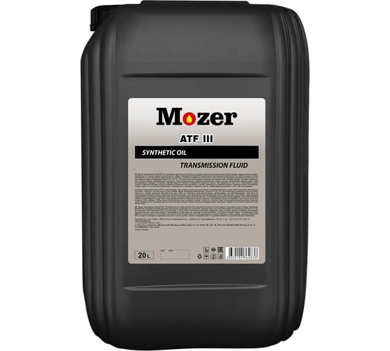 Изображение товара Трансмиссионное масло Mozer Transmission Fluid ATF III,канистра 20 л 4634836