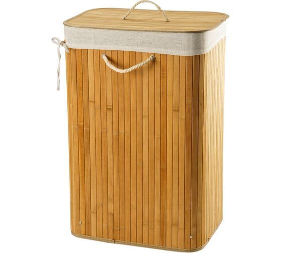 Изображение товара Корзина для белья ПраймДекор Fortuna, бамбук 50030174