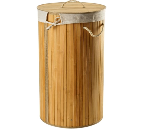Изображение товара Корзина для белья ПраймДекор Athena, бамбук 50035171