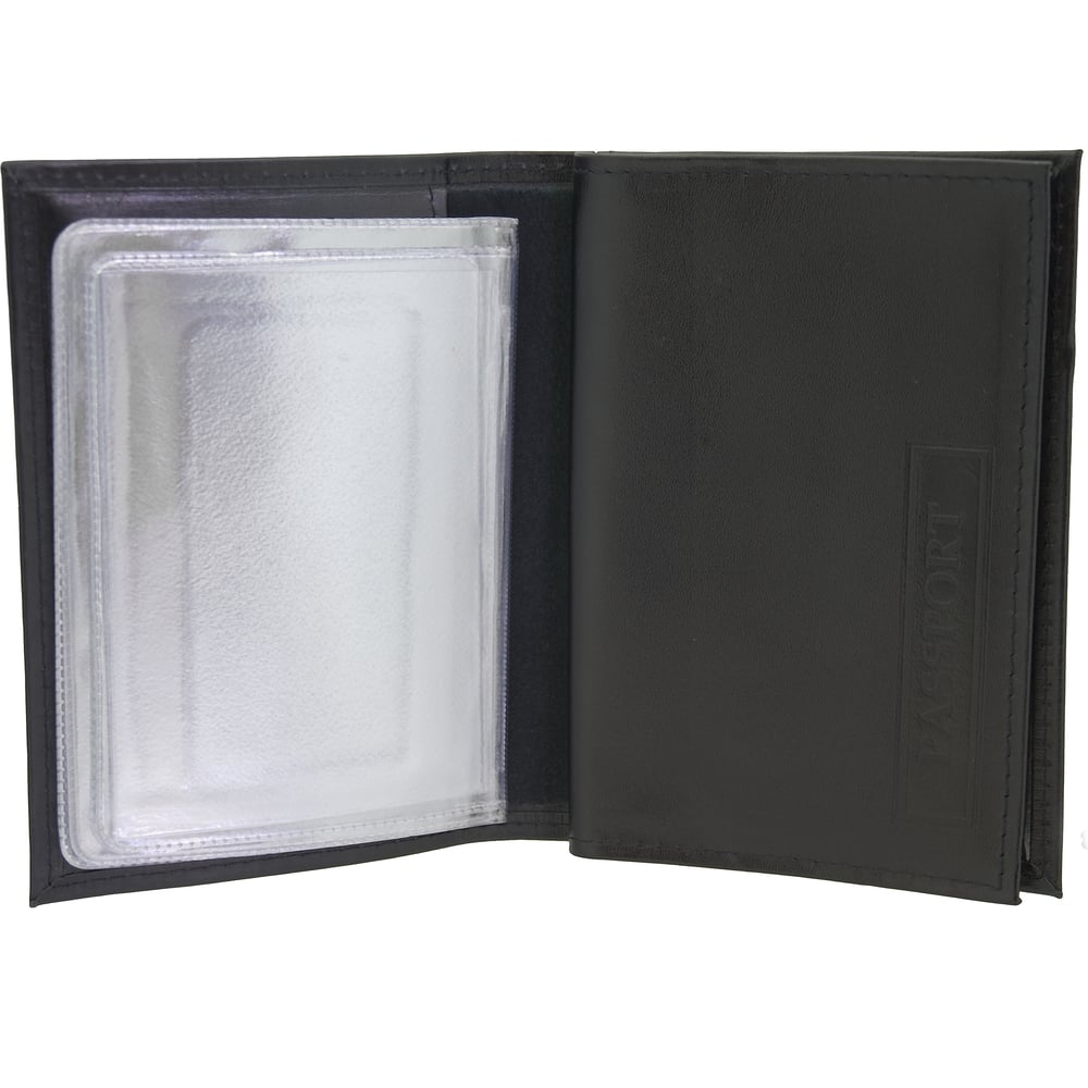 Изображение товара Бумажник водителя АВТОСТОП BLACK из натуральной кожи, унисекс, компактный