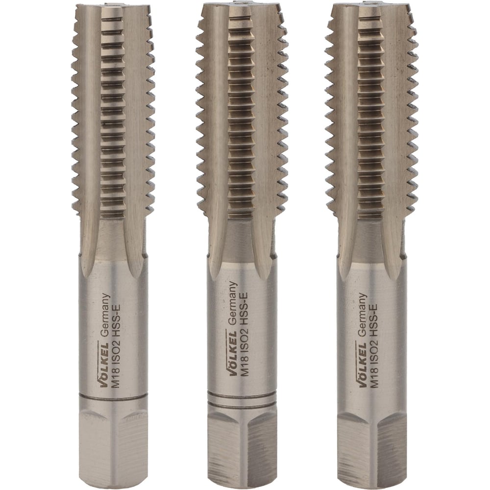 Изображение товара Ручные метчики VOLKEL М18 шаг 2.5мм в комплекте из 3 штук