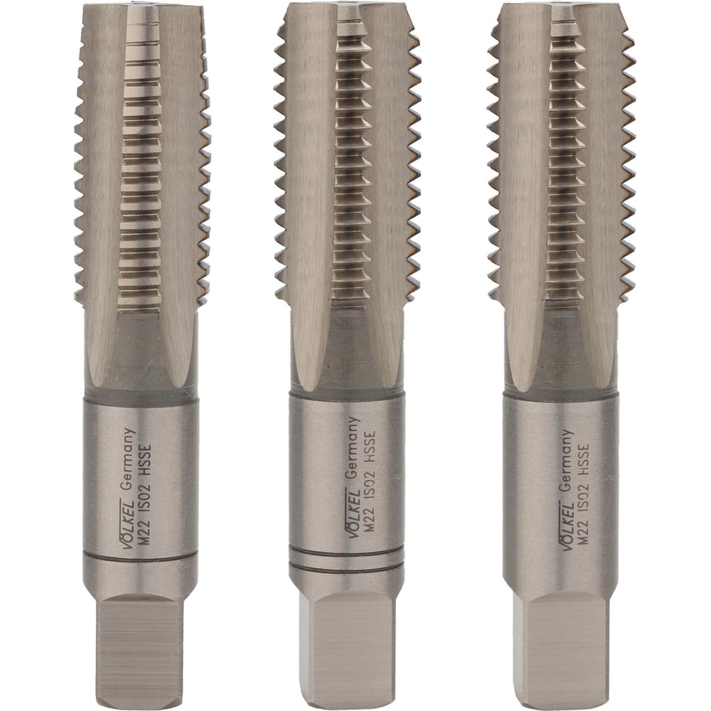 Изображение товара Ручные метчики VOLKEL М22 шаг 2.5мм DIN352 HSSE комплект из 3 штук V57370