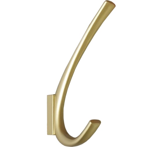 Изображение товара Крючок мебельный Trodos 1642 2-рожковый, сплав ЦАМ, золото матовый 302126