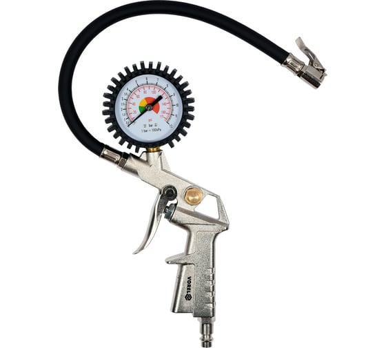 Изображение товара Пистолет для накачивания колес VOREL с манометром 81650