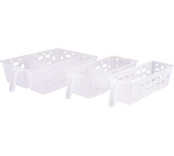 Изображение товара Набор универсальных органайзеров ПОЛИМЕРБЫТ 3 шт. (S+M+L) прозрачный 438491000