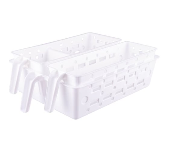 Изображение товара Набор универсальных органайзеров ПОЛИМЕРБЫТ 3 шт. (S+M+L) белый 438491100