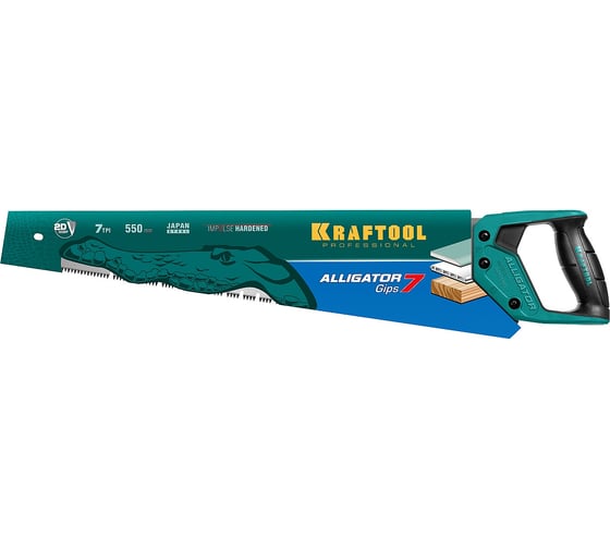 Изображение товара Ножовка для гипса Kraftool Alligator GIPS, 550 мм, 7 TPI специальный зуб, 15210