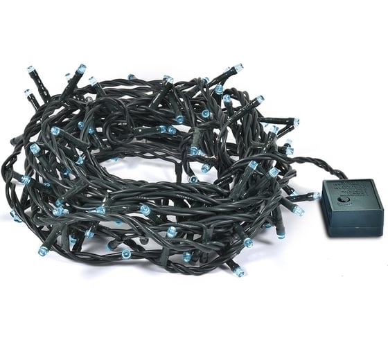 Изображение товара Электрогирлянда VEGAS Нить 300 холодных LED ламп, контроллер 8 режимов, зеленый провод 55072