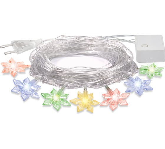 Изображение товара Электрогирлянда VEGAS Цветочки 80 разноцветных LED ламп, контроллер 8 режимов 55084