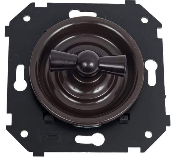 Изображение товара Выключатель одноклавишный Bironi (скрытый монтаж), Коричневый B3-200-22