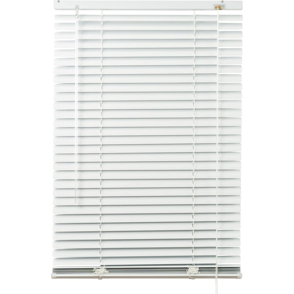 Изображение товара Алюминиевые жалюзи ПраймДекор белые 80x150 см офисные стильные универсальные
