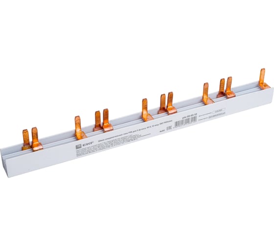 Изображение товара Соединительная шина типа PIN EKF PROxima для 3-п нагрузки, 63А, 12 модулей pin-03-63-12