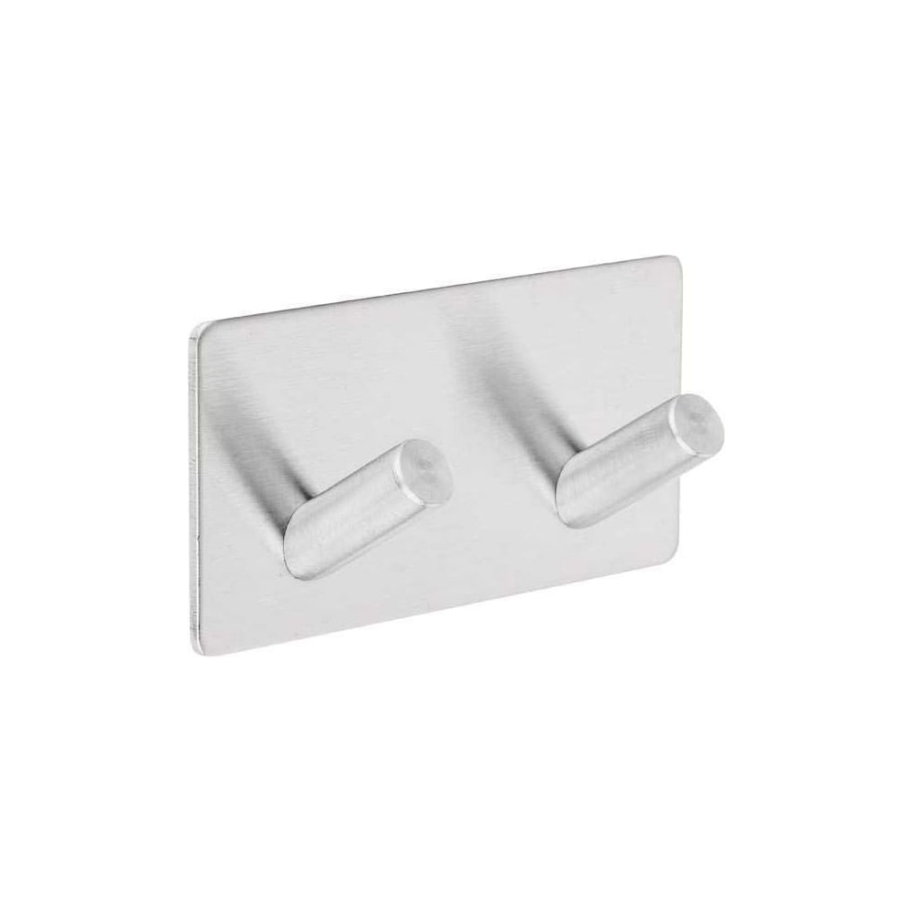 Изображение товара Планка самоклеящаяся с 2 крючками PERFECTO LINEA SWAN нержавеющая сталь