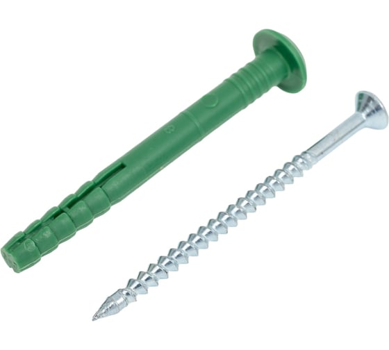 Изображение товара Дюбель-гвоздь (винт) НОВПЛАСТ SMК Гриб 6х60 мм, для быстрого монтажа, 100 шт. БП000000688