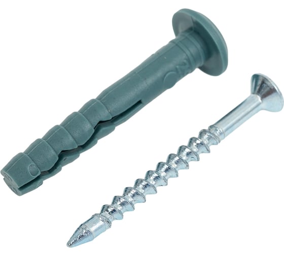 Изображение товара Дюбель-гвоздь (винт) НОВПЛАСТ SMК Гриб 6х40 мм, для быстрого монтажа, 200 шт. БП000001909