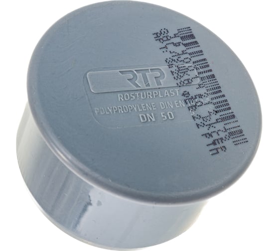 Изображение товара Канализационная заглушка RTP 50 мм, серая 36299