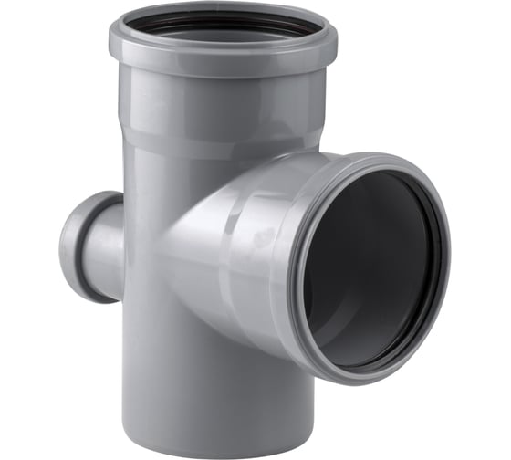 Изображение товара Канализационная одноплоскостная крестовина 110/110/50, 87 градусов, серый 36476