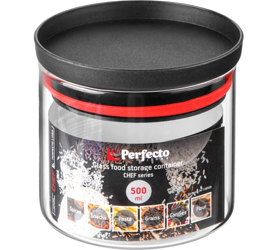 Изображение товара Банка для сыпучих продуктов PERFECTO LINEA стеклянная, 500 мл, серия CHEF 34-109500