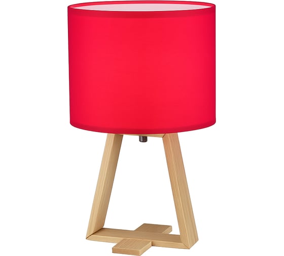 Изображение товара Светильник настольный декоративный Фарлайт "wood" красный е14 FAR002339