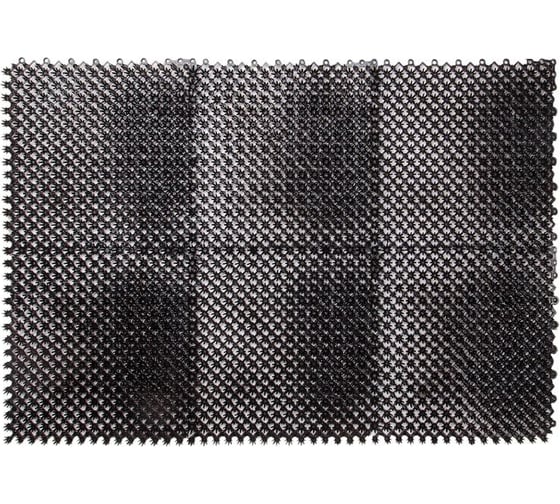 Изображение товара Коврик придверный PERFECTO LINEA 43x64 см, Травка, черный 22-436402