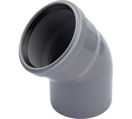Изображение товара Канализационный отвод RTP 110 мм, 45 градусов, серый 36676