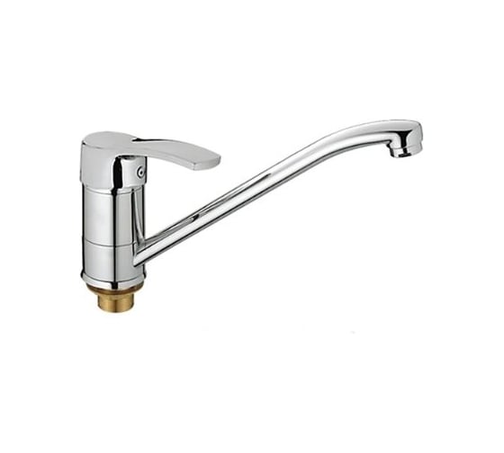 Изображение товара Смеситель для кухонной мойки Haiba латунь, с длинным поворотным изливом, хром HB4970