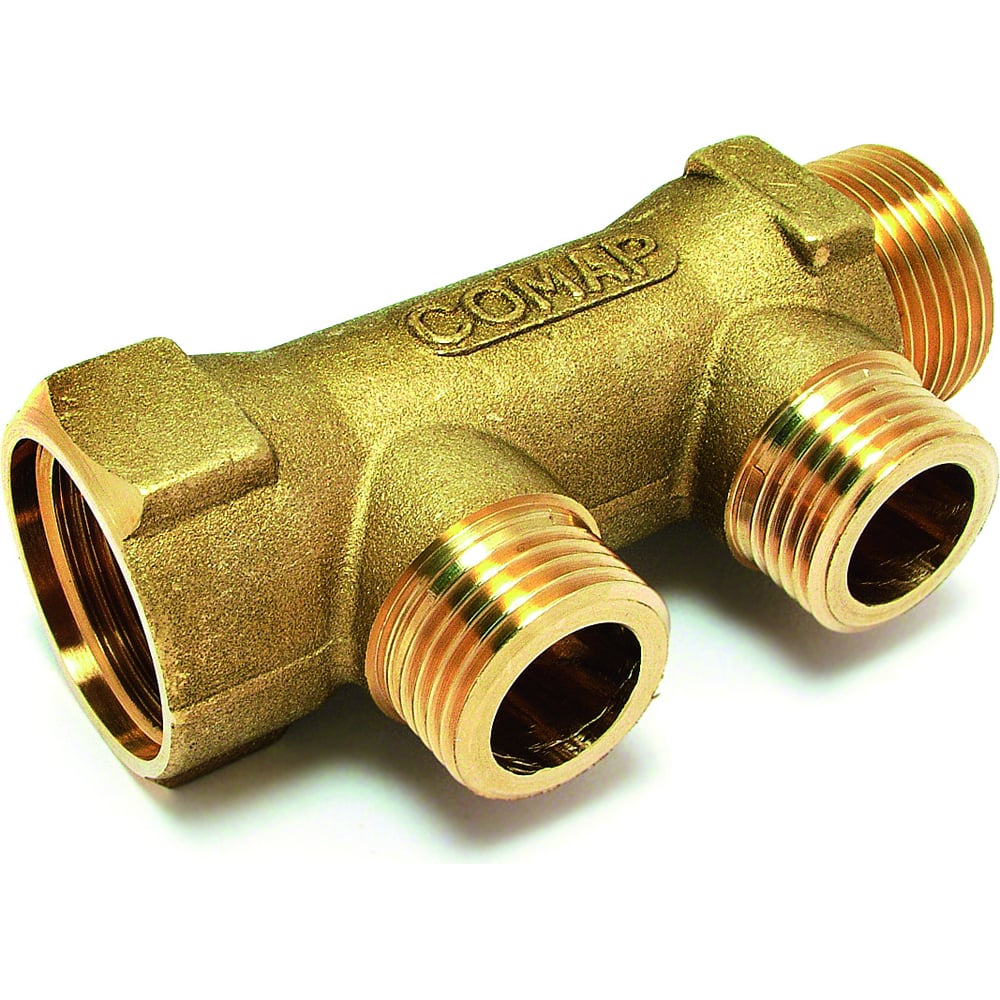 фото Коллектор comap 3/4" нр-вр, 35 мм, с ниппелями, латунь, in3/4-out1/2 нр-4 9532144