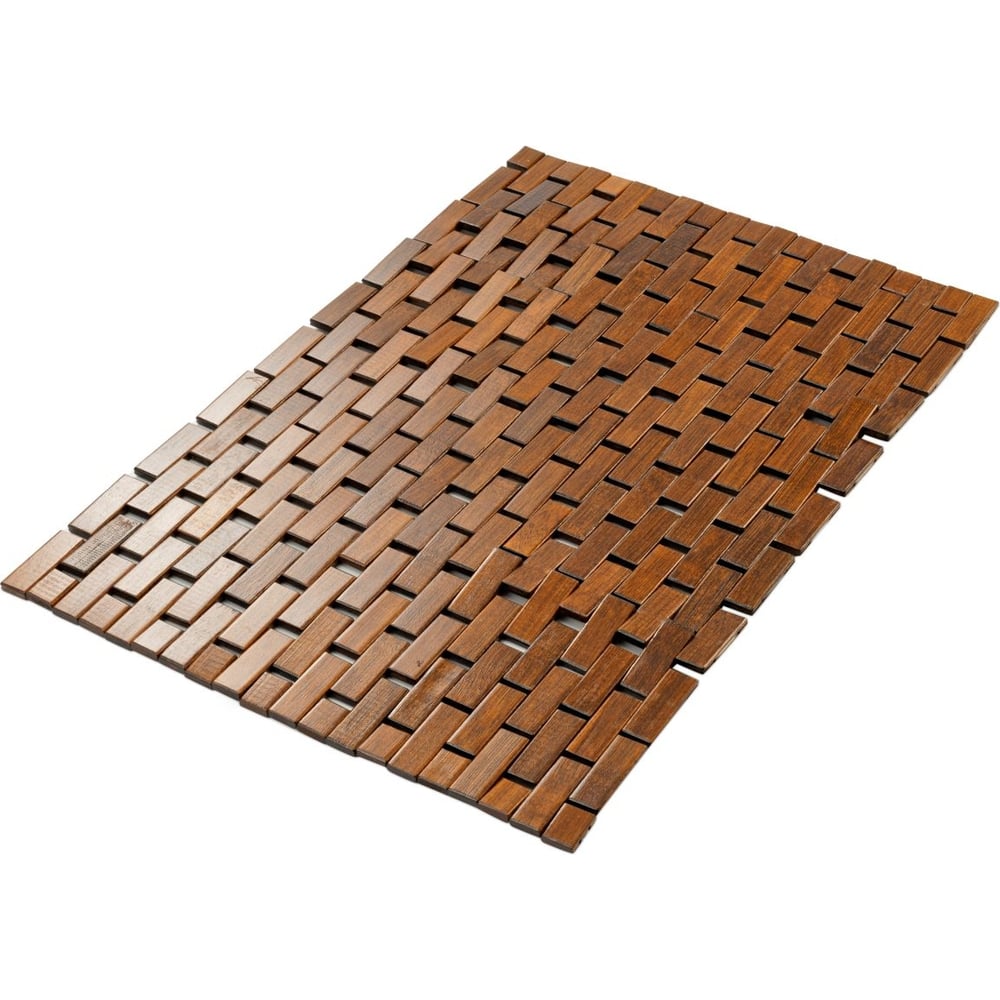 Изображение товара Коврик для ванной комнаты ПраймДекор бамбук 40x60 см коричневый