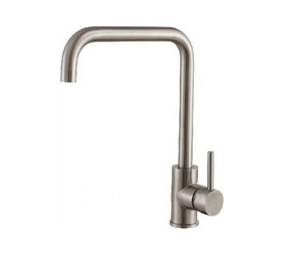 Изображение товара Смеситель для кухонной мойки Haiba поворотный, с высоким изливом, нержавеющая сталь HB70304-4