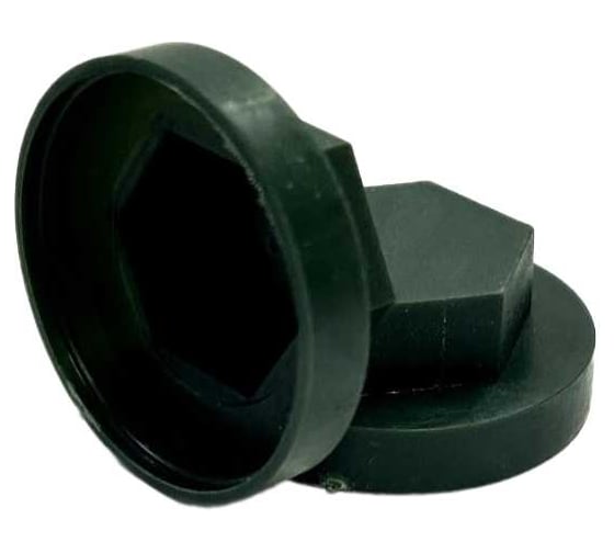 Изображение товара Декоративные колпачки для гаек и болтов НАЮ М10, под ключ 17, 10 шт., цвет темно-зеленый М10темно-зеленый