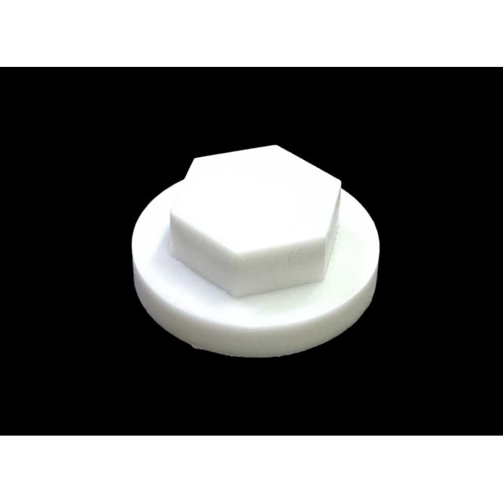 Изображение товара Декоративные колпачки для гаек и болтов НАЮ М10, под ключ 17, 10 шт., цвет белый М10-белый