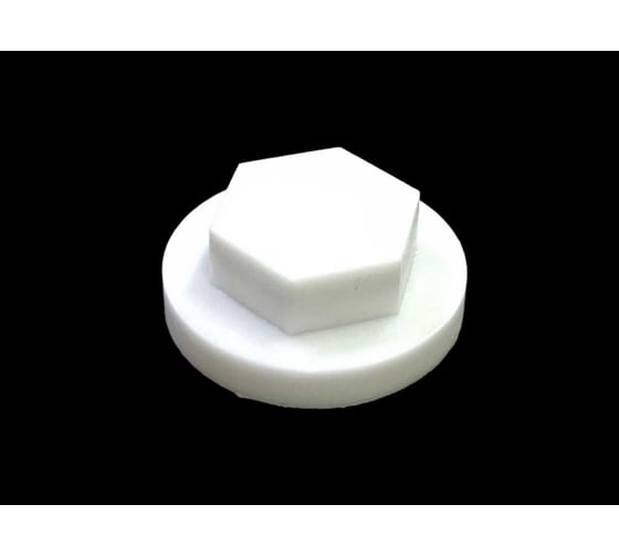 Изображение товара Декоративные колпачки для гаек и болтов НАЮ М10, под ключ 17, 10 шт., цвет белый М10-белый