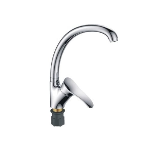 Изображение товара Смеситель для кухонной мойки Haiba латунь, с высоким поворотным изливом, хром HB4101